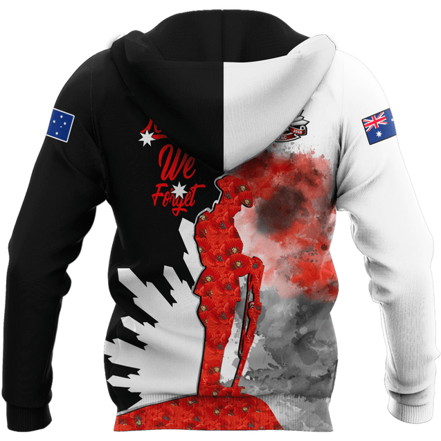 Premium Unisex Hoodie Anzac Day Remember Them ML