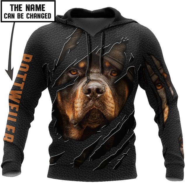 Rottweiler 3D hoodie shirt for men and women custom name ver2