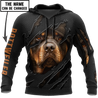 Rottweiler 3D hoodie shirt for men and women custom name ver2