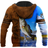 Bass Fishing water camo Cosplay leather 3D print shirts