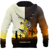 Premium Unisex Hoodie 3D All Over Printed Remember Them Anzac Day Kiwi And Fern ML