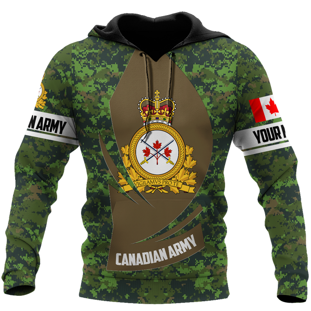 Personalized Name XT Canadian Army Pullover 3D All Over Printed Shirts DA11032106