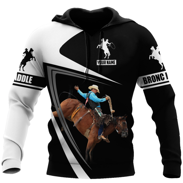 Personalized Name Rodeo 3D All Over Printed Unisex Shirts Bronc Riding Ver 3