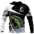 Custom name Bass Fishing Hoodie 3D print shirts