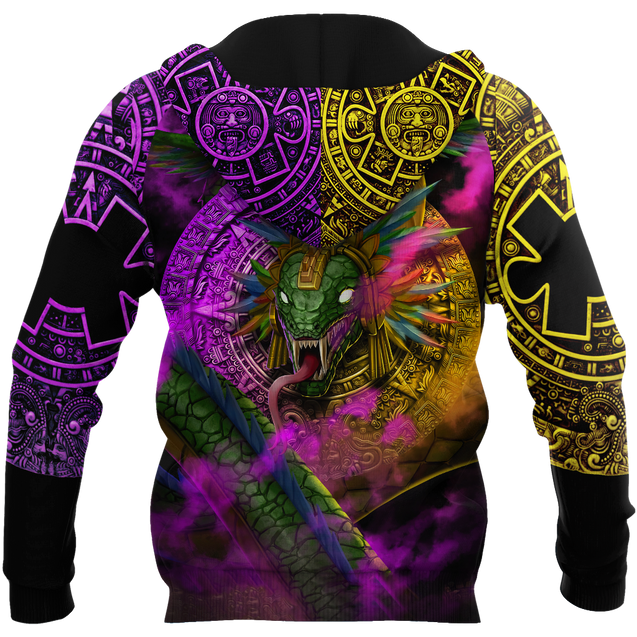 Gods of Mesoamerica - Quetzalcoatl Aztec Mexican 3D All Over Printed Unisex Shirts