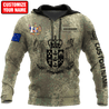 Custom Name New Zealand Aotearoa Coat Of Arm Army 3D Printed Combo Hoodie + Sweatpant For Winter