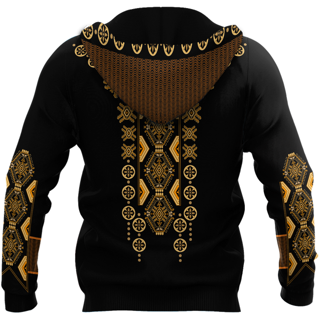 African Culture Dashiki Pattern Unisex Deluxe Hoodie ML