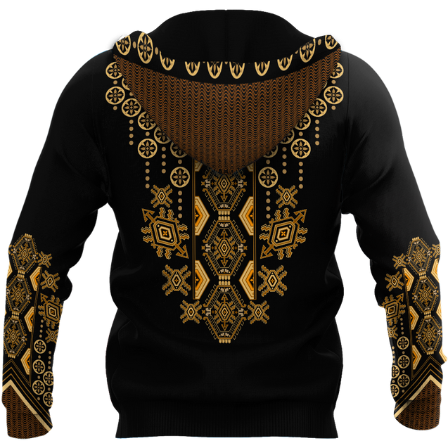 African Culture Dashiki Pattern Unisex Deluxe Hoodie ML