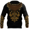 African Culture Dashiki Pattern Unisex Deluxe Hoodie ML