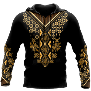 African Culture Dashiki Pattern Unisex Deluxe Hoodie ML