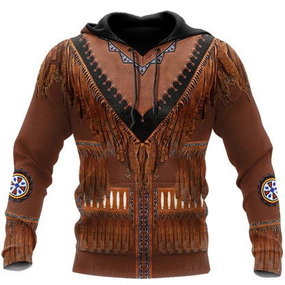 Native Cowboy Jacket No8 Cosplay 3D Over Printed Unisex Deluxe Hoodie ML