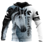 Love Horse 3D All Over Printed Hoodie Pi112055