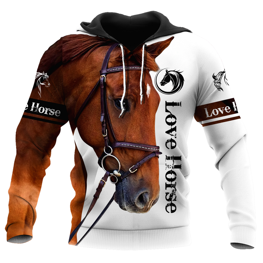 Love Horse 3D All Over Printed Hoodie Pi112056