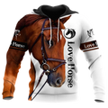 Love Horse 3D All Over Printed Hoodie Pi112056