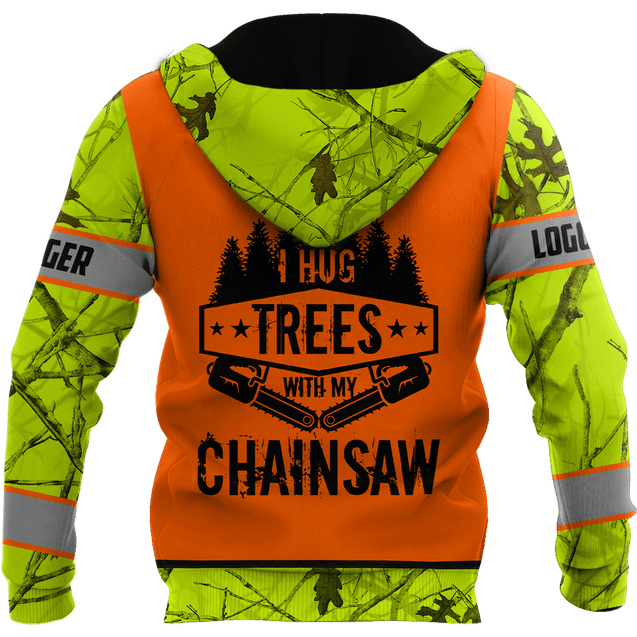 3D Chainsaw Logger Custom Name Unisex Shirts AM112057