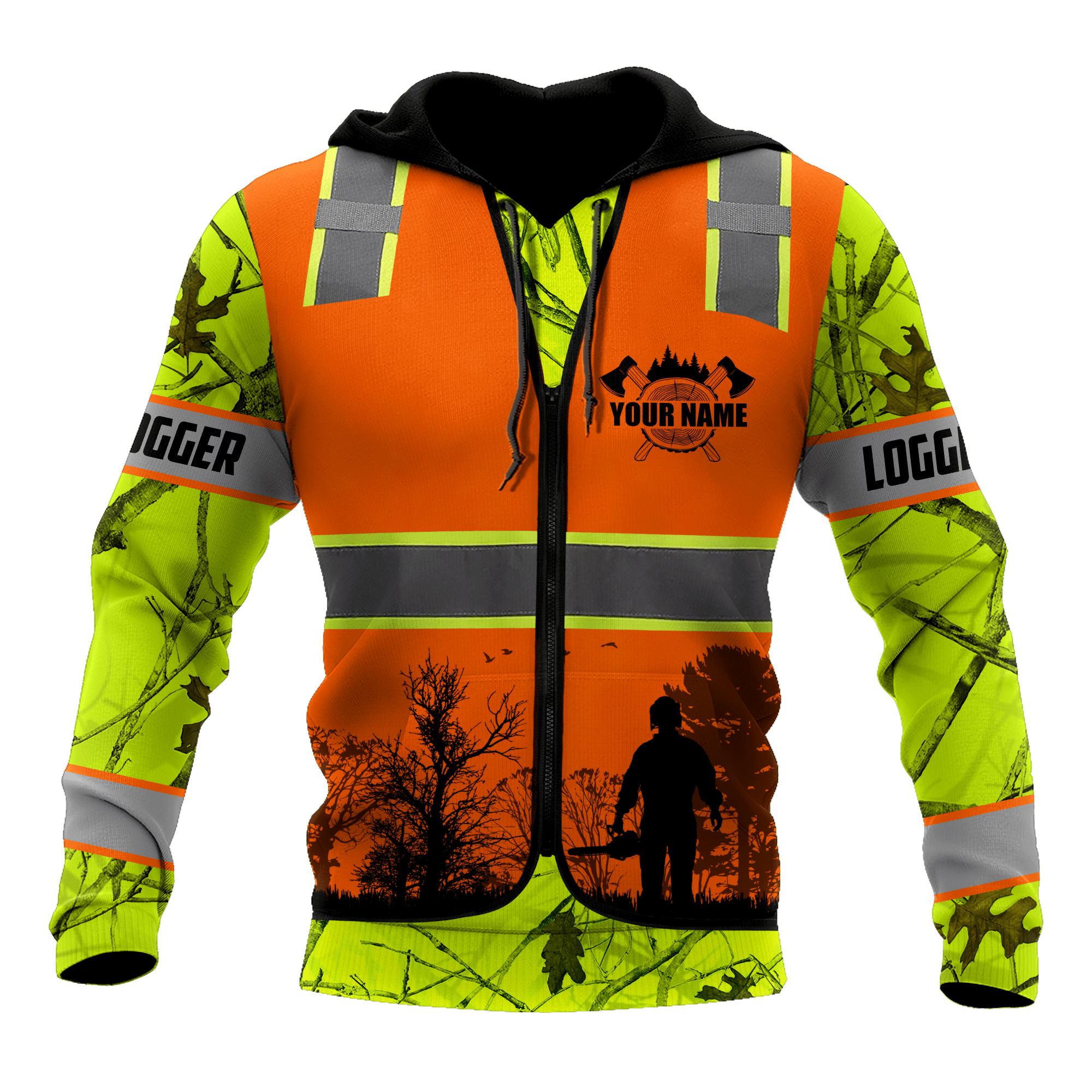 3D Chainsaw Logger Custom Name Unisex Shirts AM112057