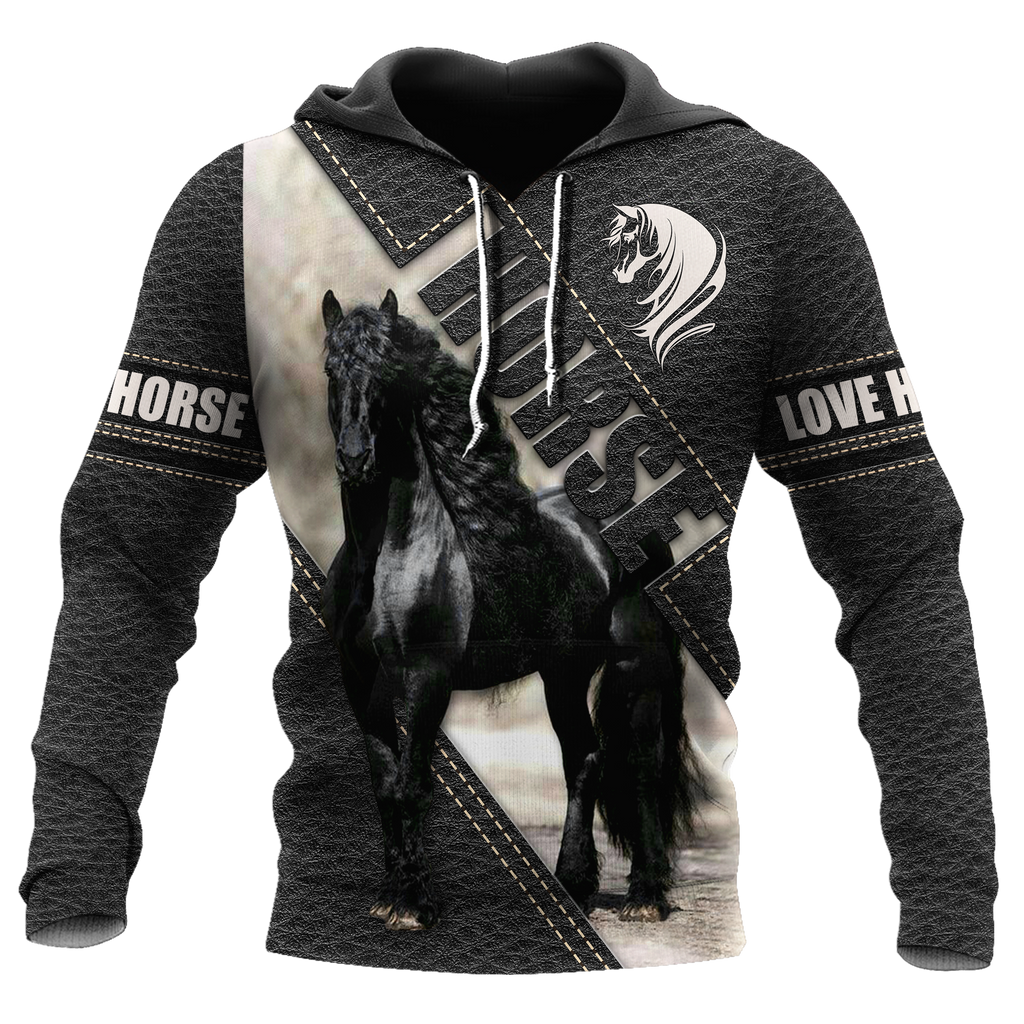 Black Horse 3D All Over Printed Hoodie Pi112058XT