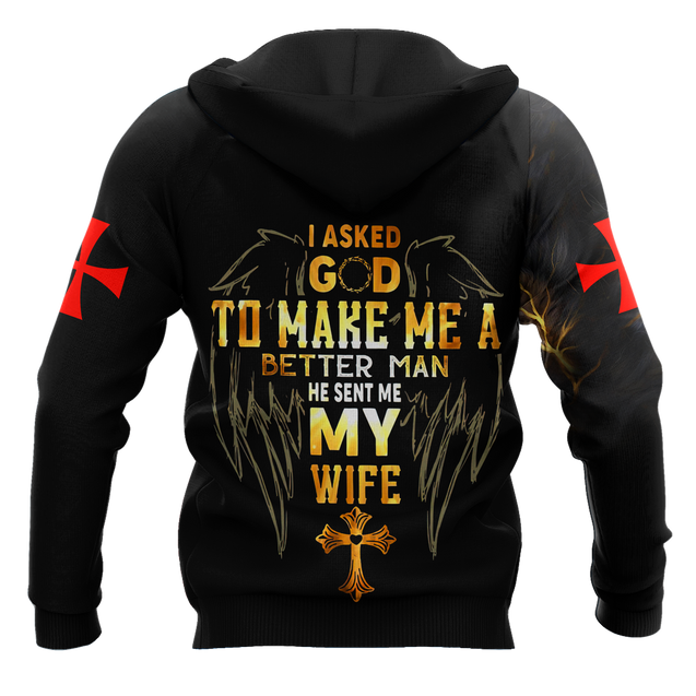 I Asked God To Make Me A Better Man 3D All Over Printed Hoodie Pi112059