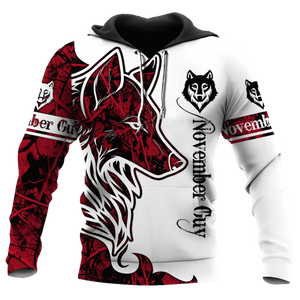 November Wolf 3D All Over Printed Shirts Pi112071