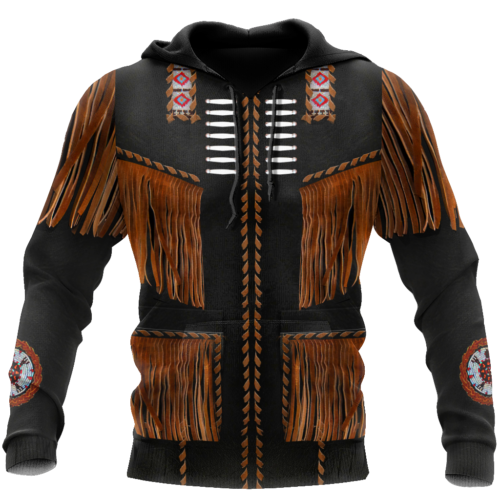 Native Cowboy Jacket No9 Cosplay 3D Over Printed Unisex Deluxe Hoodie ML