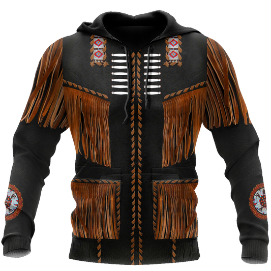 Native Cowboy Jacket No9 Cosplay 3D Over Printed Unisex Deluxe Hoodie ML