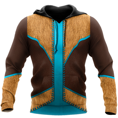 Native Cowboy Jacket No10 Cosplay 3D Over Printed Unisex Deluxe Hoodie ML