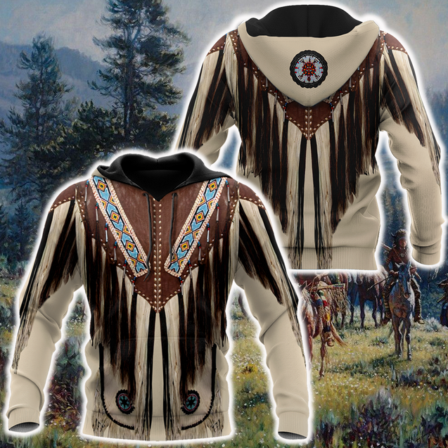 Native Cowboy Jacket No11 Cosplay 3D Over Printed Unisex Deluxe Hoodie ML