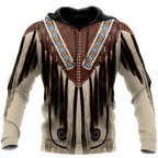 Native Cowboy Jacket No11 Cosplay 3D Over Printed Unisex Deluxe Hoodie ML