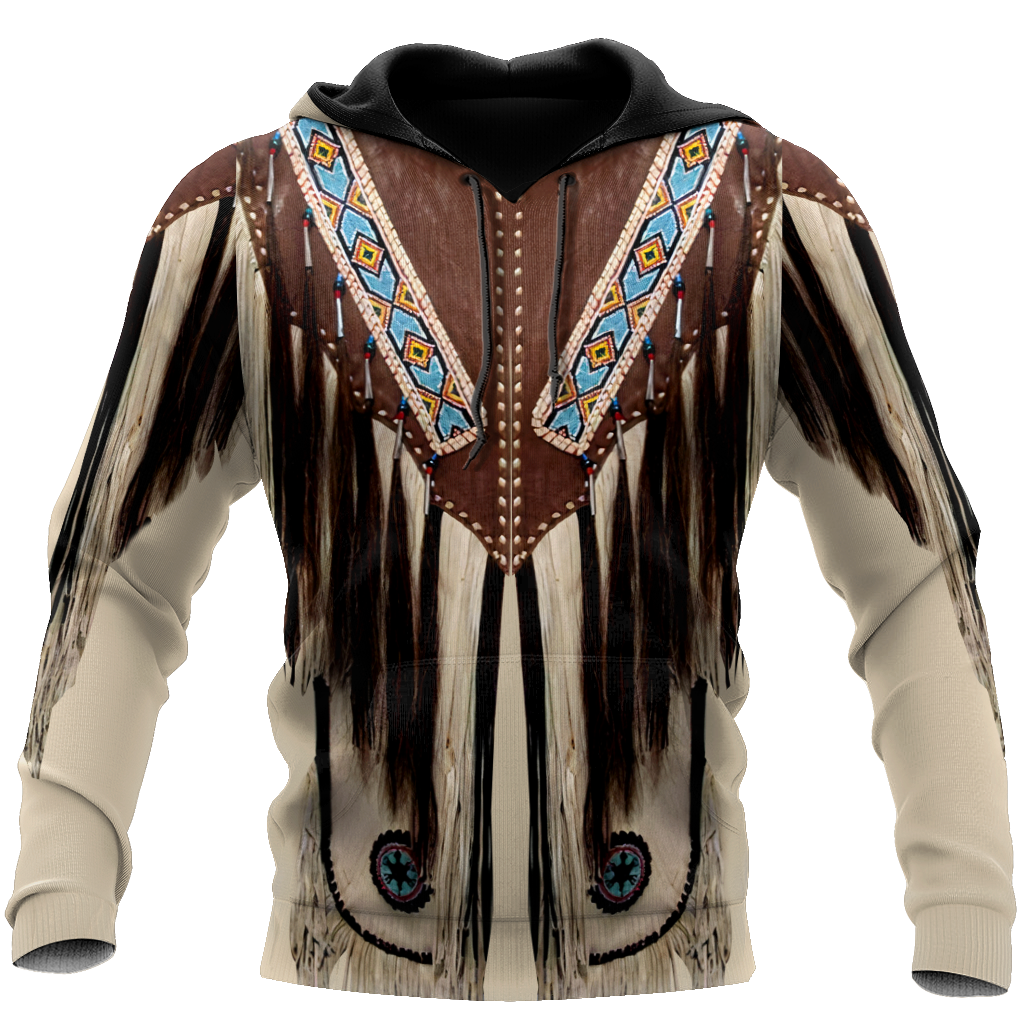 Native Cowboy Jacket No11 Cosplay 3D Over Printed Unisex Deluxe Hoodie ML