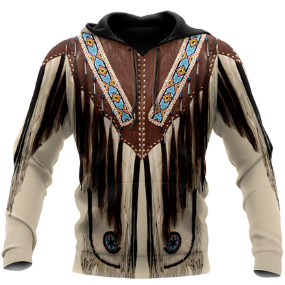 Native Cowboy Jacket No11 Cosplay 3D Over Printed Unisex Deluxe Hoodie ML