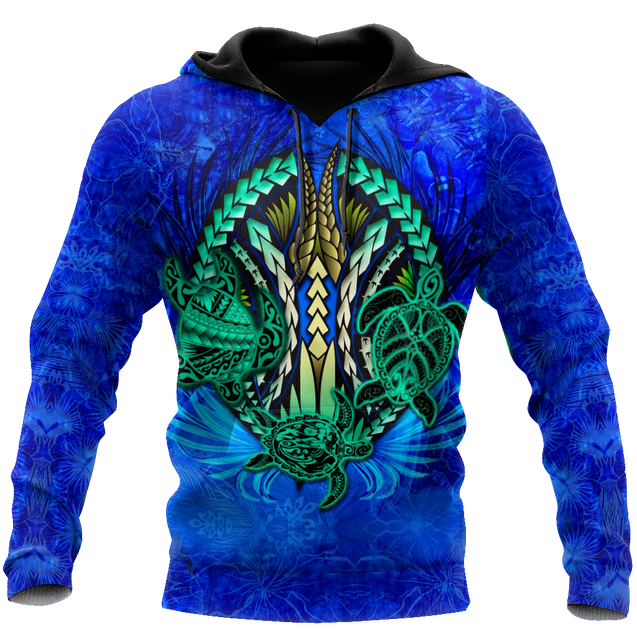 Premium Three Blue Turtles 3D All Over Printed Unisex Shirts