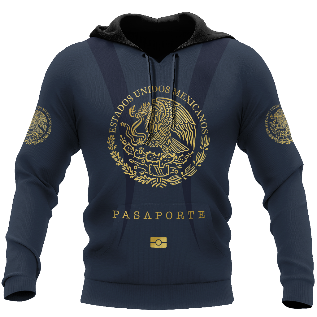 Mexico Pasaporte 3D All Over Printed Unisex Hoodie