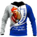 Custom Name Rooster Puerto Rico Hoodie For Men And Women MH12032102