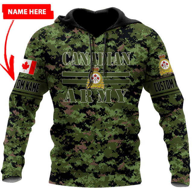 Personalized Name XT Canadian Army Pullover 3D All Over Printed Shirts PD12032104