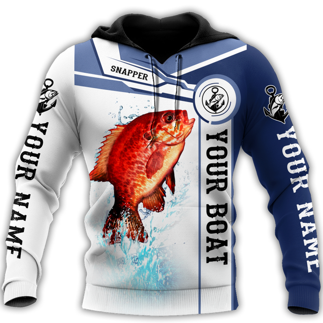 Custom name Snapper fishing Catch and Release 3D Design print shirts