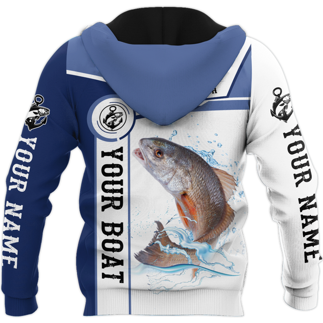 Custom name Redfish fishing Catch and Release 3D Design print shirts