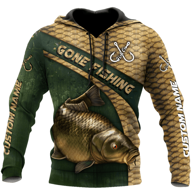 Custom name Carp Fishing Skin Camo 3D printed shirts