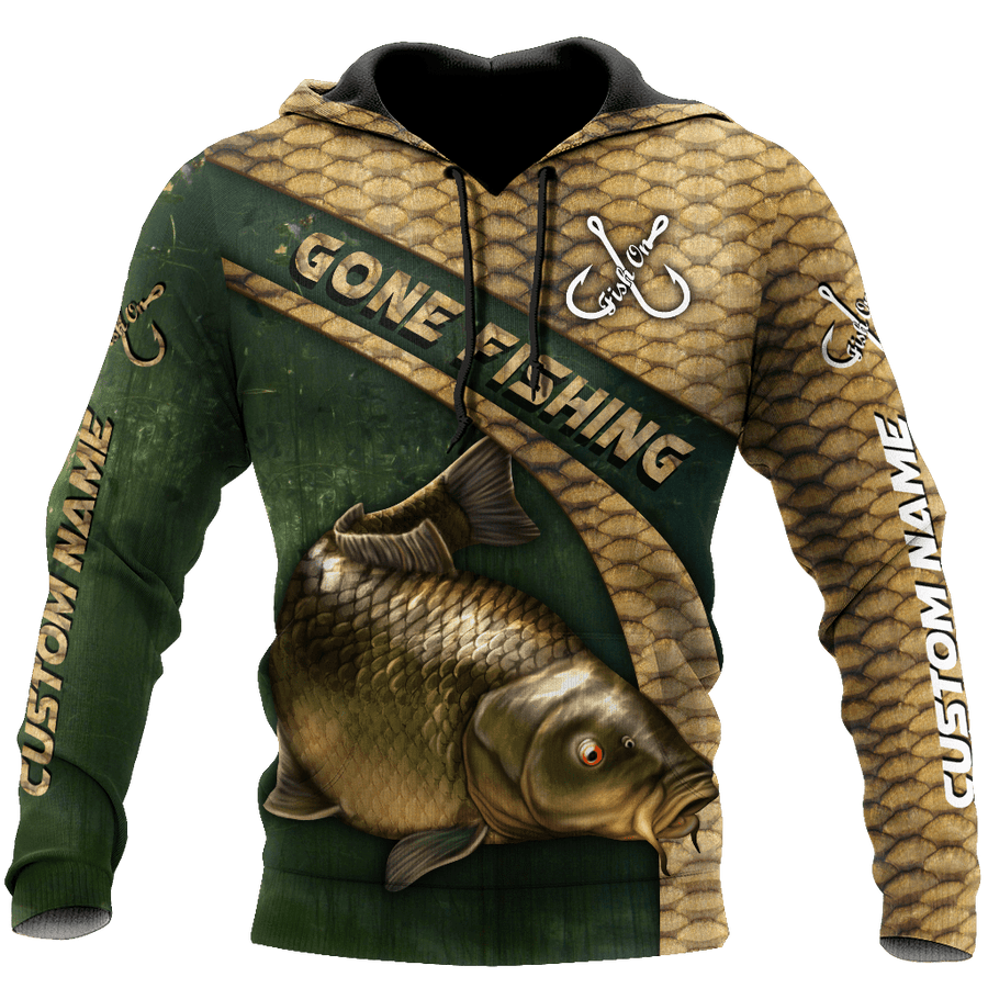 Custom name Carp Fishing Skin Camo 3D printed shirts
