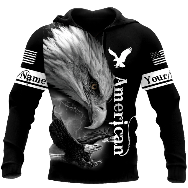 Personalized Name Eagle American 3D All Over Printed Hoodie NTN12052107