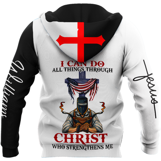 Unisex 3D All Over Printed Jesus Welder Shirts MEI