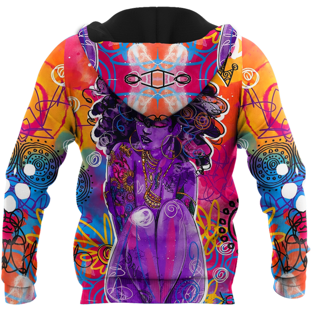 African Strong Girl Unisex Deluxe Hoodie ML