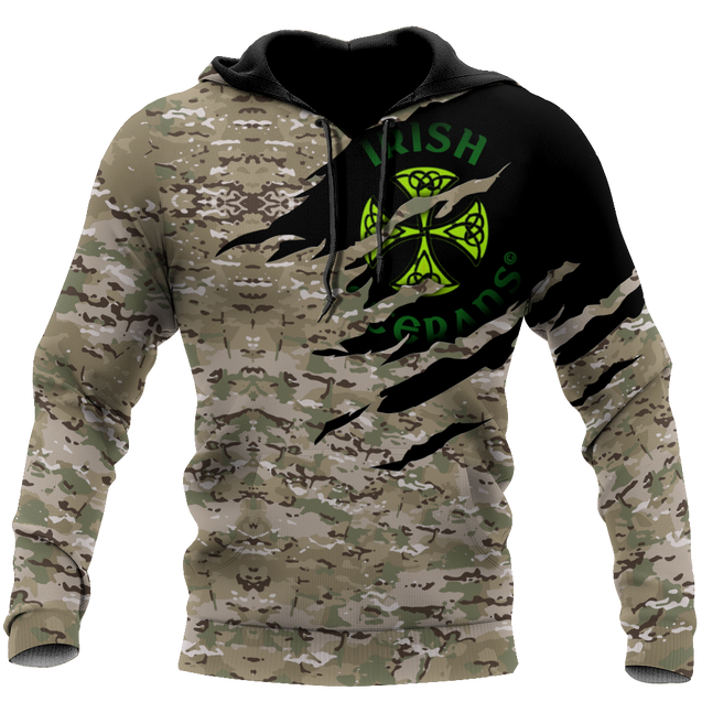 Irish Veterans 3D Hoodie Shirt For Men And Women