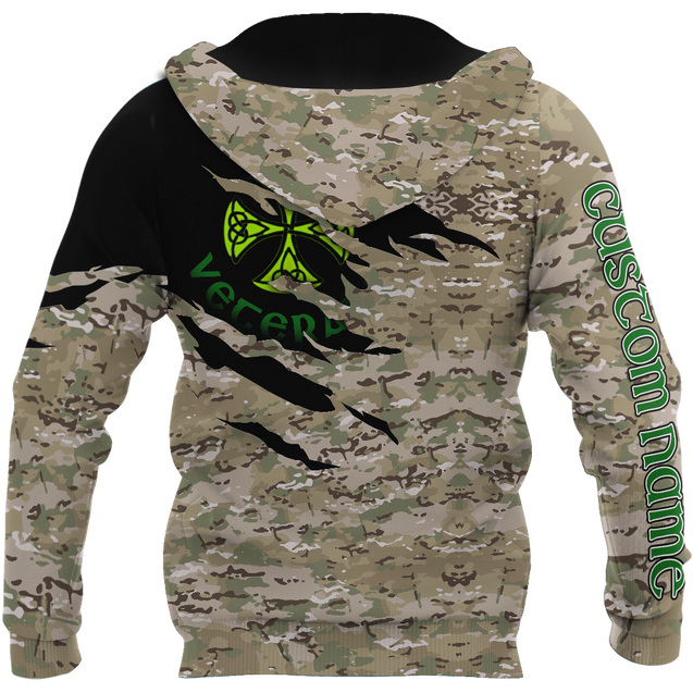 Custom Name - Irish Veterans 3D Hoodie Shirt For Men And Women