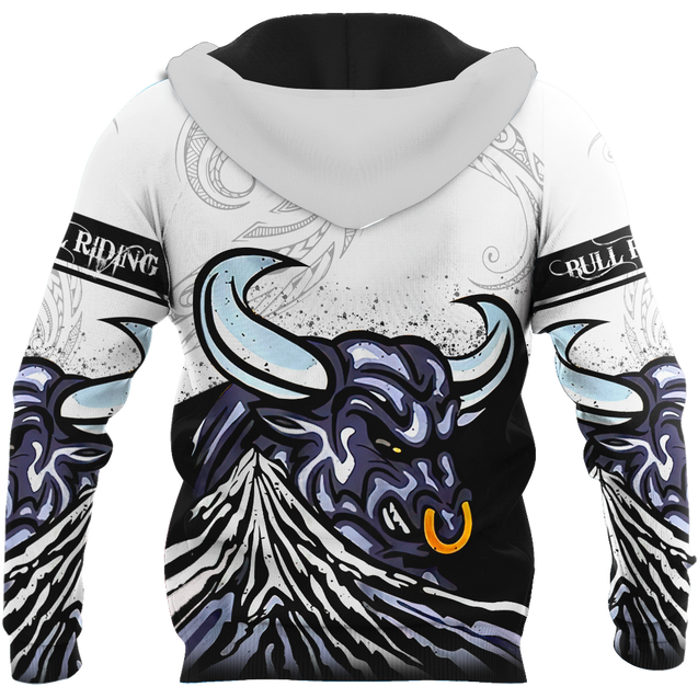 Personalized Name Bull Riding 3D All Over Printed Unisex Shirts Maori Pattern