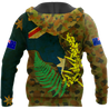 Australian Army Fern and Golden Wattle 3D Printed Unisex Hoodie TN