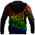 Amazing Polynesian Tattoo And Frangipani Flower Unisex Deluxe Hoodie ML