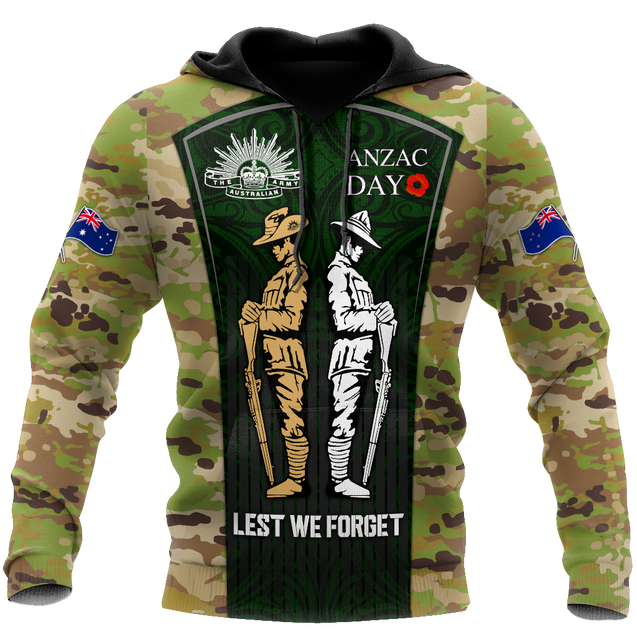 Lest We Forget Anzac Day 3D All Over Printed Unisex Shirts