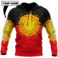 Custom name Aboriginal Flag Sun 3D printed summer shirts