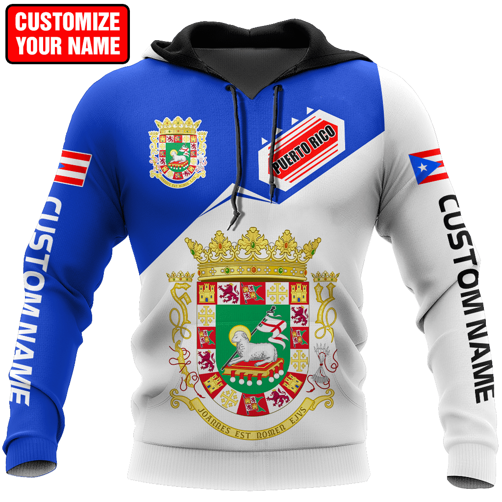 Customize Name Puerto Rico 3D All Over Printed Unisex Shirts