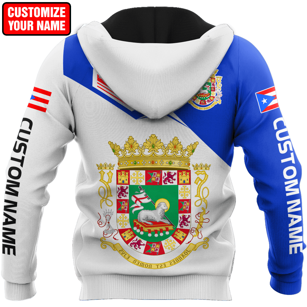 Customize Name Puerto Rico 3D All Over Printed Unisex Shirts